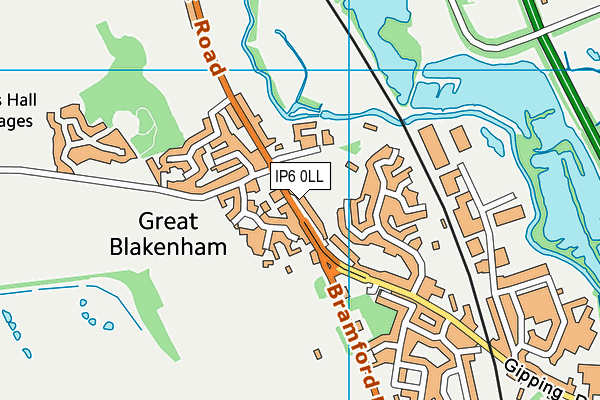 IP6 0LL map - OS VectorMap District (Ordnance Survey)