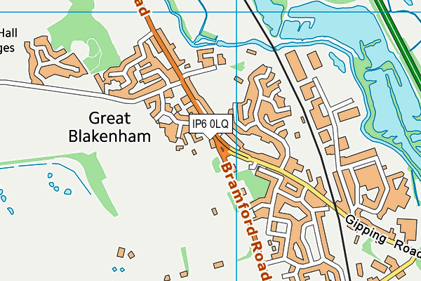 IP6 0LQ map - OS VectorMap District (Ordnance Survey)