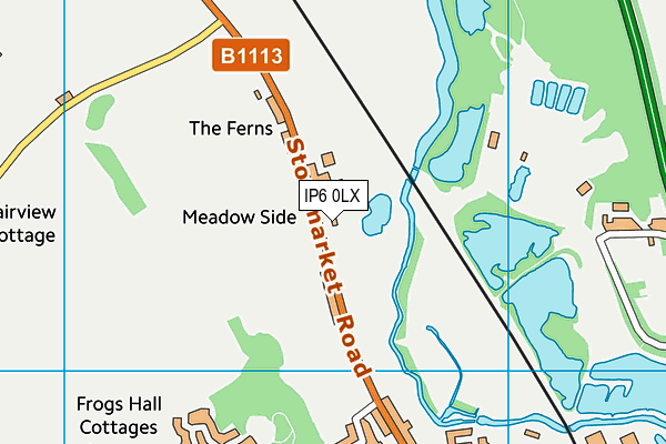 IP6 0LX map - OS VectorMap District (Ordnance Survey)