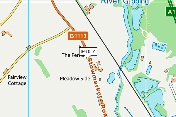 IP6 0LY map - OS VectorMap District (Ordnance Survey)