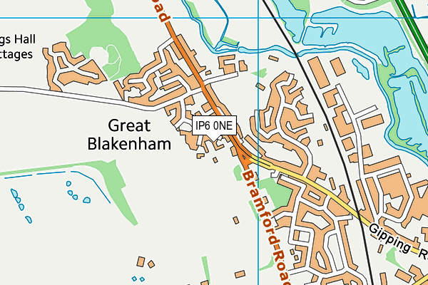 IP6 0NE map - OS VectorMap District (Ordnance Survey)