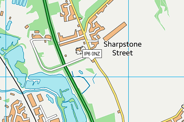 IP6 0NZ map - OS VectorMap District (Ordnance Survey)