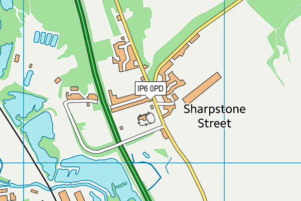 IP6 0PD map - OS VectorMap District (Ordnance Survey)