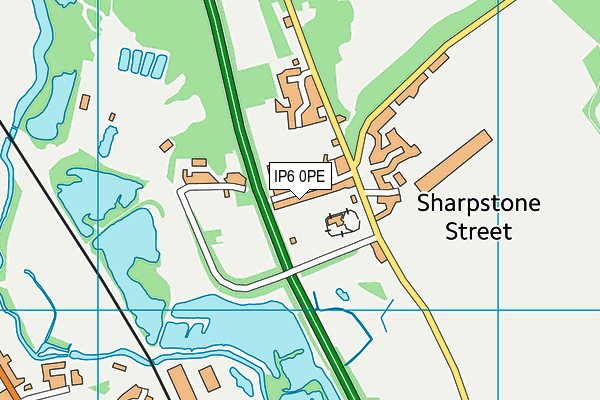 IP6 0PE map - OS VectorMap District (Ordnance Survey)