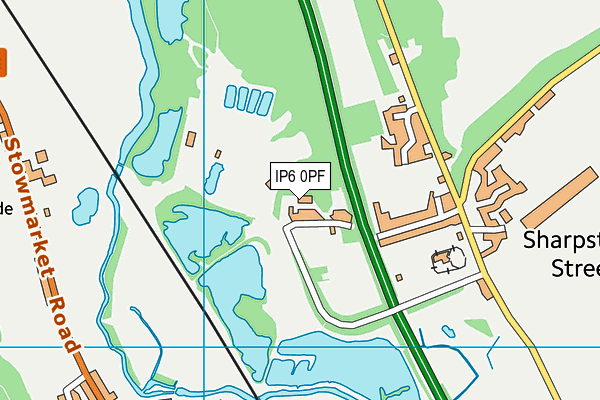 IP6 0PF map - OS VectorMap District (Ordnance Survey)