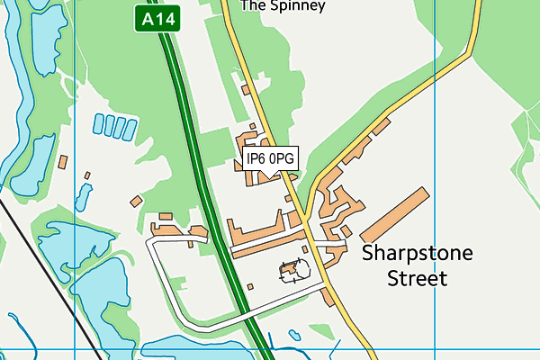 IP6 0PG map - OS VectorMap District (Ordnance Survey)