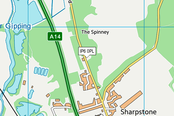 IP6 0PL map - OS VectorMap District (Ordnance Survey)