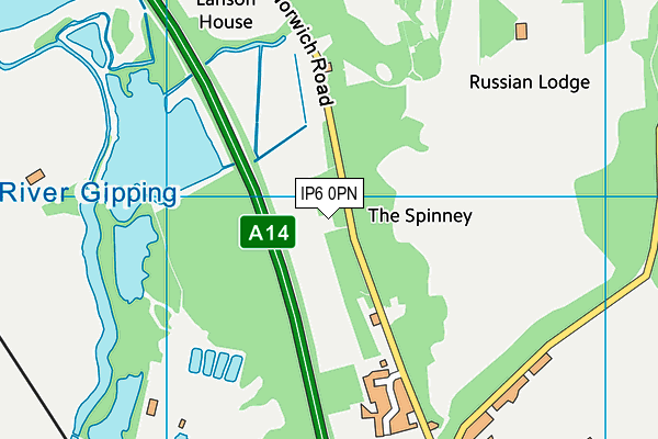 IP6 0PN map - OS VectorMap District (Ordnance Survey)