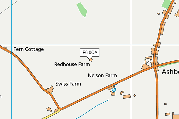 IP6 0QA map - OS VectorMap District (Ordnance Survey)