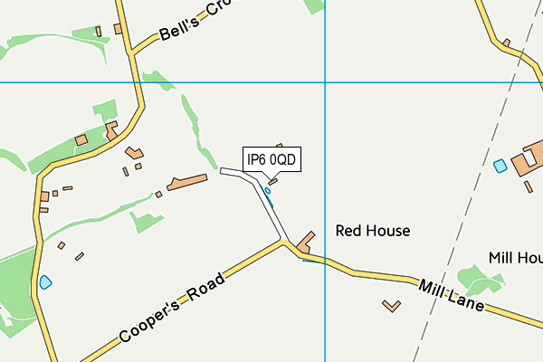 IP6 0QD map - OS VectorMap District (Ordnance Survey)