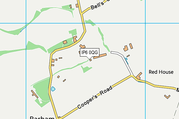 IP6 0QG map - OS VectorMap District (Ordnance Survey)