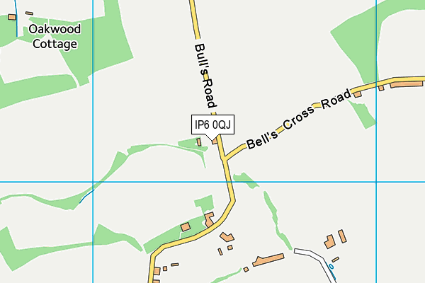 IP6 0QJ map - OS VectorMap District (Ordnance Survey)