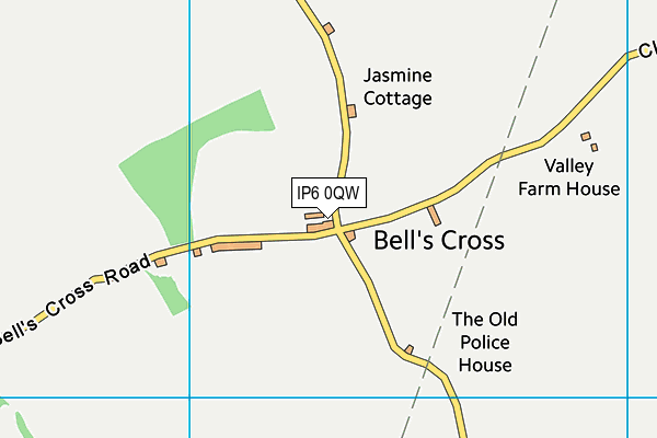 IP6 0QW map - OS VectorMap District (Ordnance Survey)