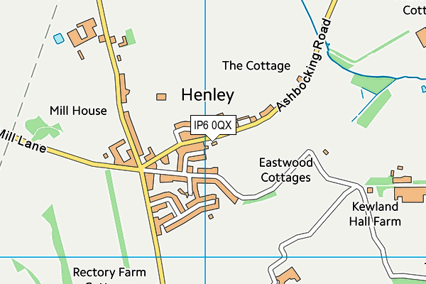 Henley Community Centre map (IP6 0QX) - OS VectorMap District (Ordnance Survey)