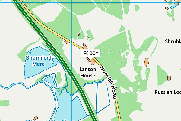 IP6 0QY map - OS VectorMap District (Ordnance Survey)