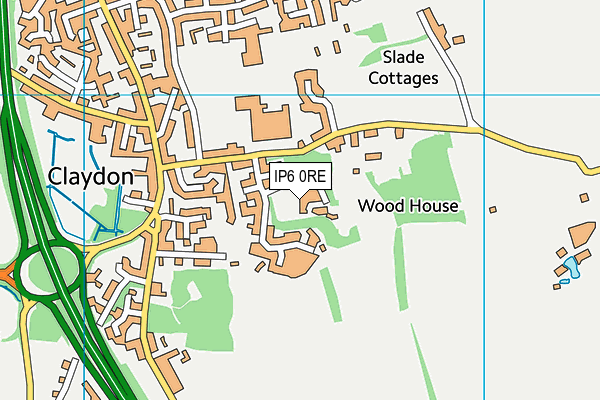 IP6 0RE map - OS VectorMap District (Ordnance Survey)