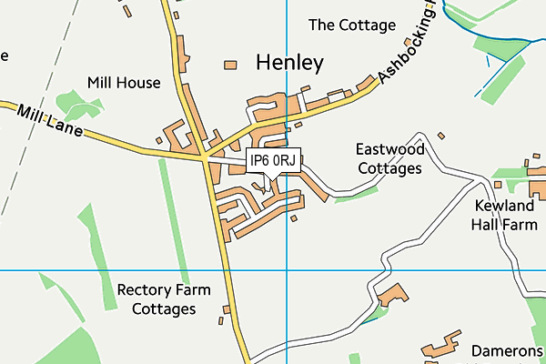 IP6 0RJ map - OS VectorMap District (Ordnance Survey)