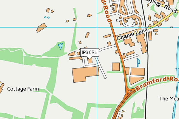 IP6 0RL map - OS VectorMap District (Ordnance Survey)