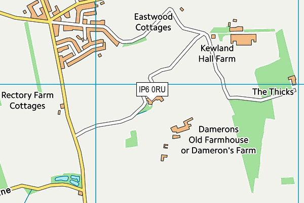 IP6 0RU map - OS VectorMap District (Ordnance Survey)