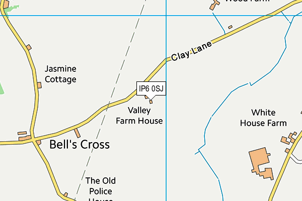 IP6 0SJ map - OS VectorMap District (Ordnance Survey)