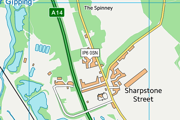 IP6 0SN map - OS VectorMap District (Ordnance Survey)