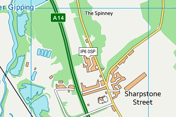 IP6 0SP map - OS VectorMap District (Ordnance Survey)