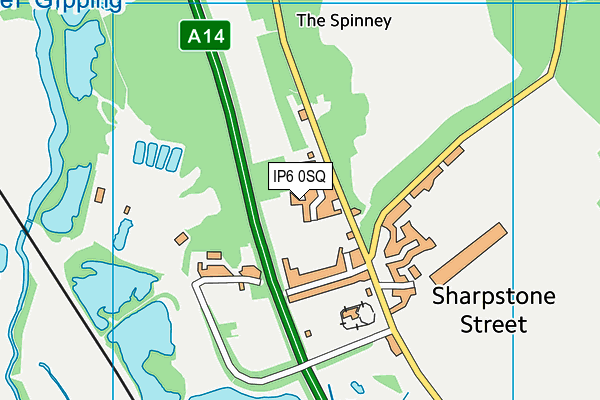 IP6 0SQ map - OS VectorMap District (Ordnance Survey)