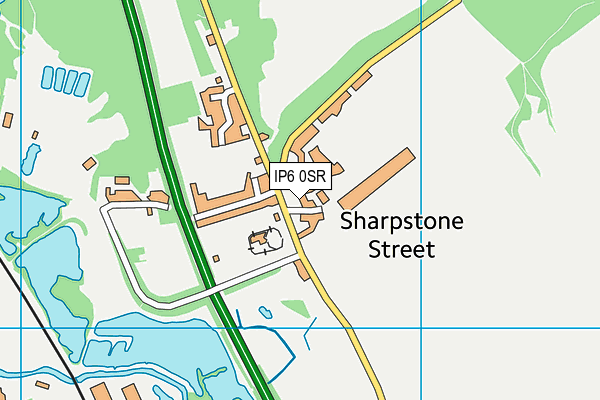 IP6 0SR map - OS VectorMap District (Ordnance Survey)