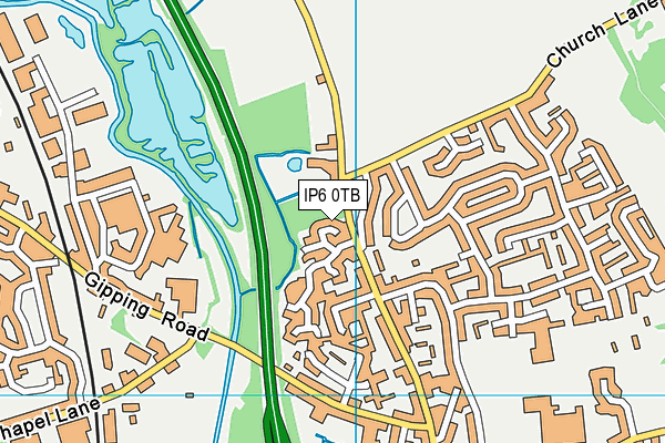IP6 0TB map - OS VectorMap District (Ordnance Survey)