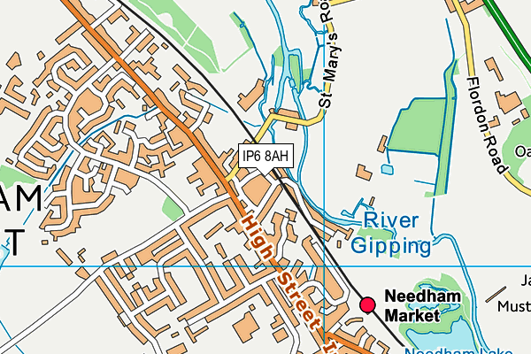 IP6 8AH map - OS VectorMap District (Ordnance Survey)