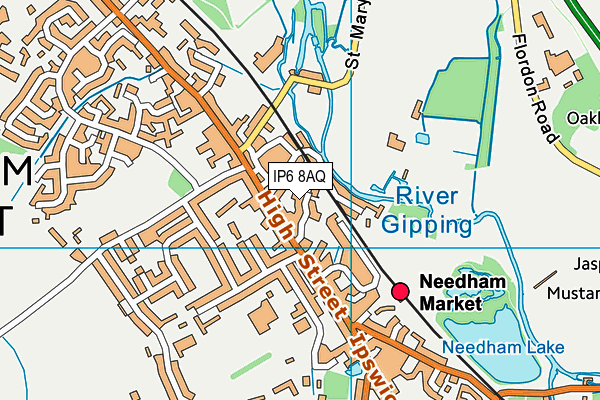 IP6 8AQ map - OS VectorMap District (Ordnance Survey)