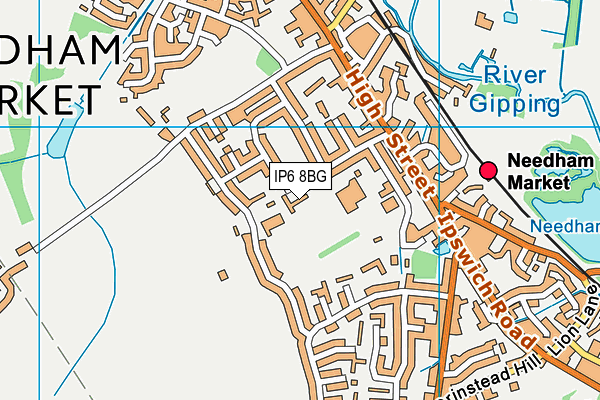 IP6 8BG map - OS VectorMap District (Ordnance Survey)