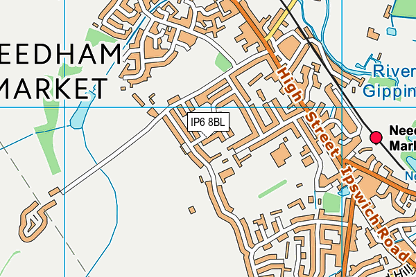 IP6 8BL map - OS VectorMap District (Ordnance Survey)