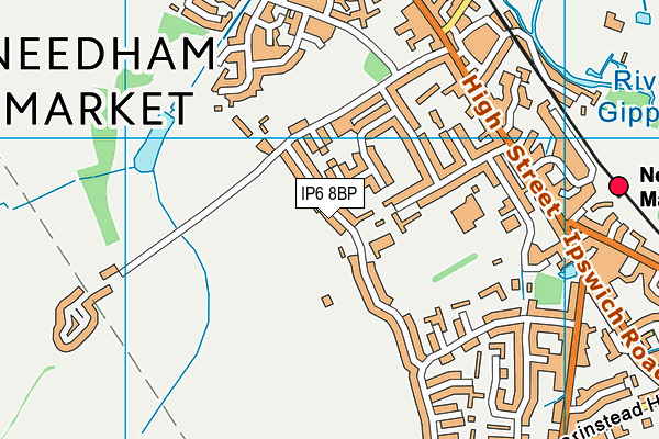 Bosmere Primary School map (IP6 8BP) - OS VectorMap District (Ordnance Survey)