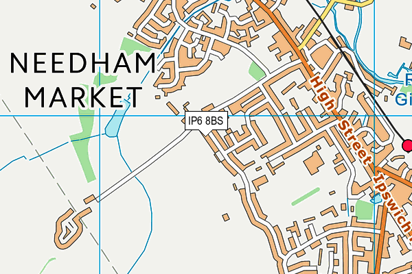 IP6 8BS map - OS VectorMap District (Ordnance Survey)