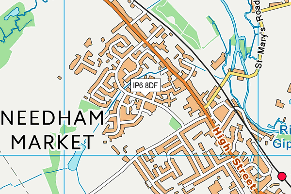 IP6 8DF map - OS VectorMap District (Ordnance Survey)