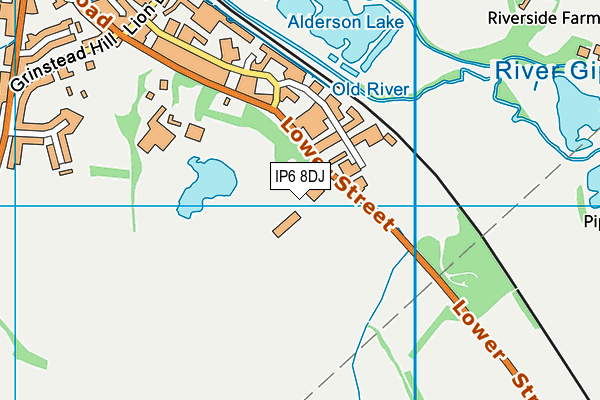 IP6 8DJ map - OS VectorMap District (Ordnance Survey)