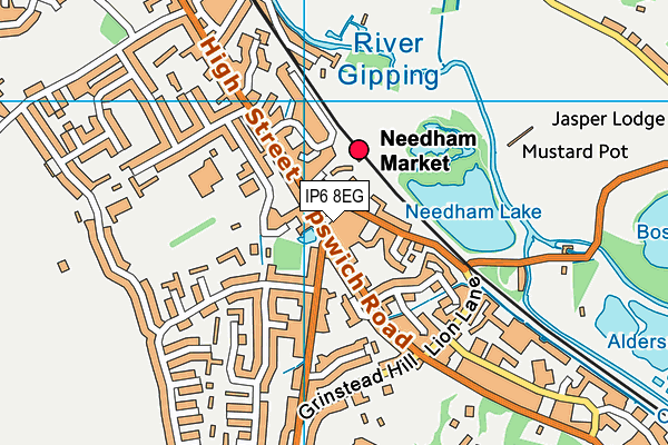 IP6 8EG map - OS VectorMap District (Ordnance Survey)