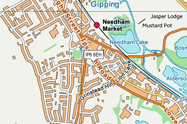 IP6 8EH map - OS VectorMap District (Ordnance Survey)