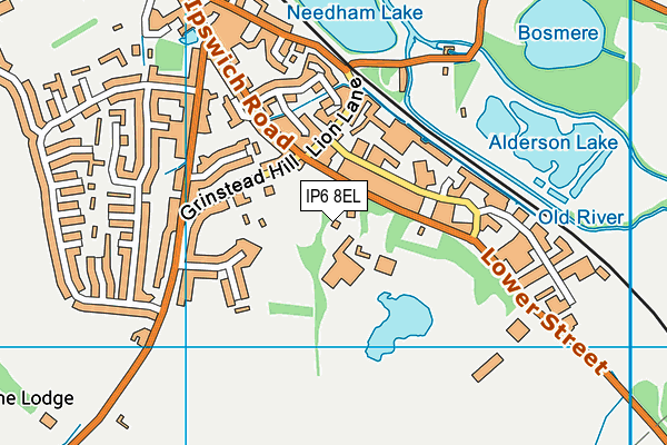 IP6 8EL map - OS VectorMap District (Ordnance Survey)