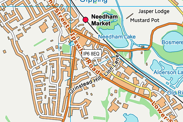 IP6 8EQ map - OS VectorMap District (Ordnance Survey)