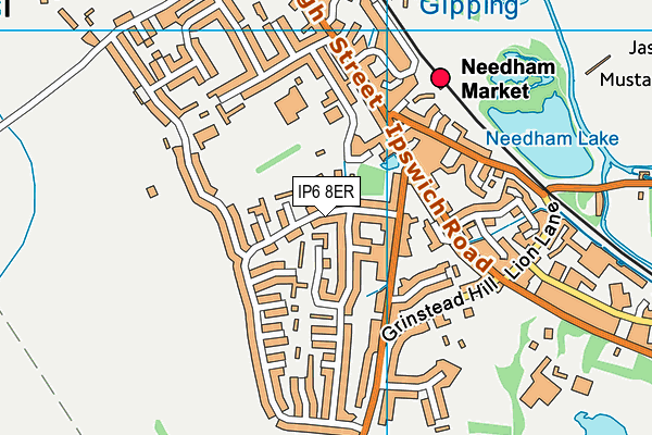 IP6 8ER map - OS VectorMap District (Ordnance Survey)