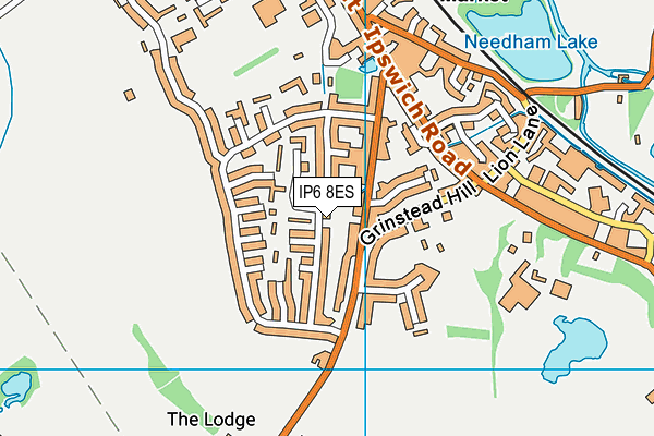 IP6 8ES map - OS VectorMap District (Ordnance Survey)