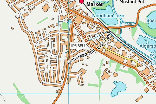 IP6 8EU map - OS VectorMap District (Ordnance Survey)