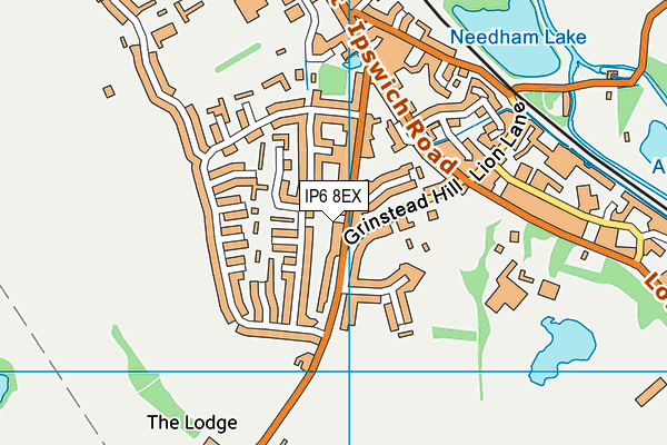 IP6 8EX map - OS VectorMap District (Ordnance Survey)