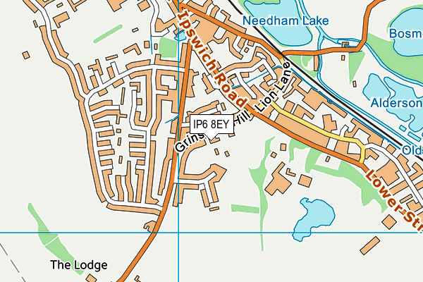 IP6 8EY map - OS VectorMap District (Ordnance Survey)