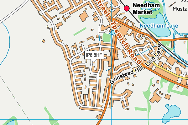 IP6 8HF map - OS VectorMap District (Ordnance Survey)