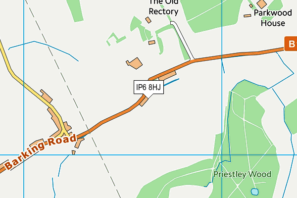 IP6 8HJ map - OS VectorMap District (Ordnance Survey)