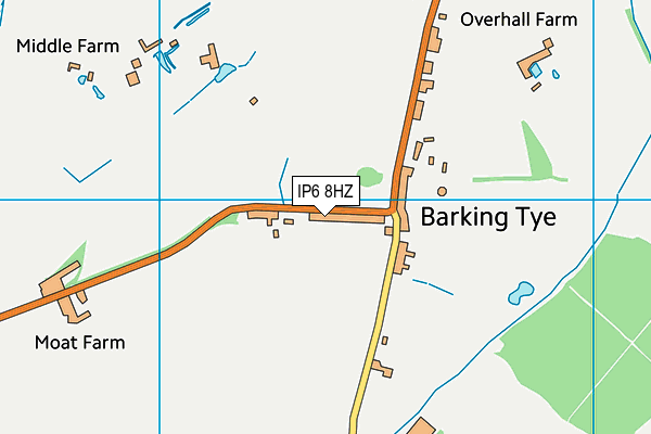 IP6 8HZ map - OS VectorMap District (Ordnance Survey)