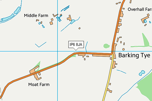 IP6 8JA map - OS VectorMap District (Ordnance Survey)